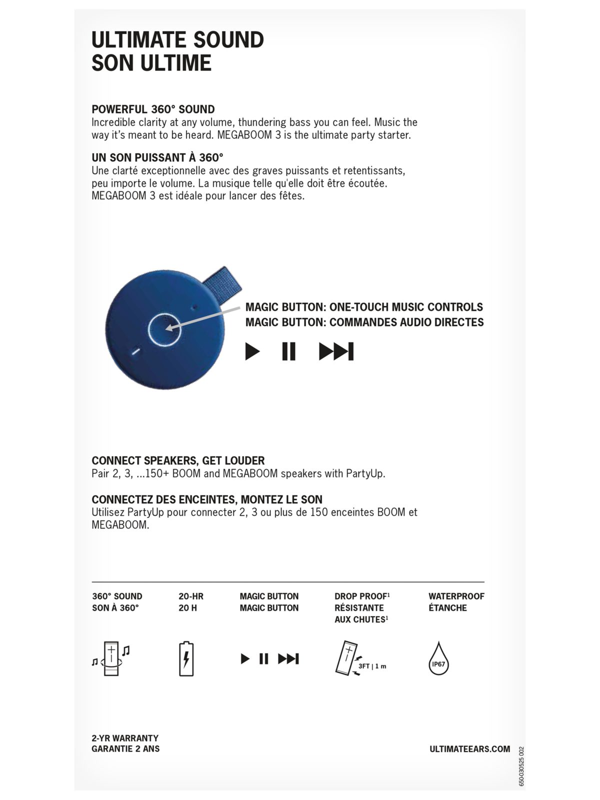 ue megaboom 3 specifications